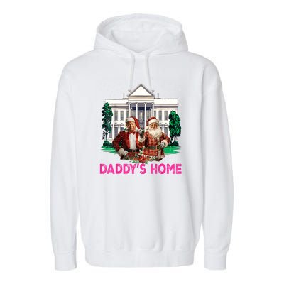 Trump 2024 Take America Back Daddys Home Christmas Garment-Dyed Fleece Hoodie