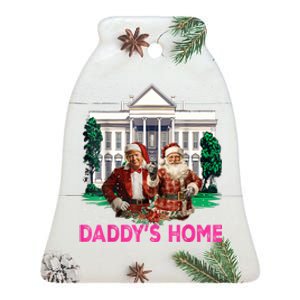 Trump 2024 Take America Back Daddys Home Christmas Ceramic Bell Ornament