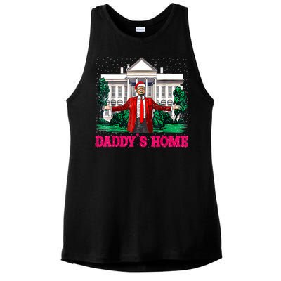 Trump 2024 Take America Back Daddys Home Christmas Ladies PosiCharge Tri-Blend Wicking Tank