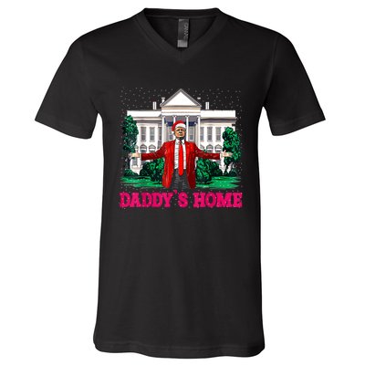 Trump 2024 Take America Back Daddys Home Christmas V-Neck T-Shirt