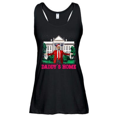 Trump 2024 Take America Back Daddys Home Christmas Ladies Essential Flowy Tank