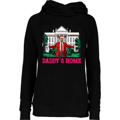 Trump 2024 Take America Back Daddys Home Christmas Womens Funnel Neck Pullover Hood