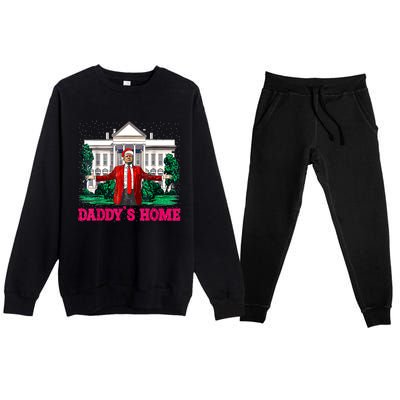 Trump 2024 Take America Back Daddys Home Christmas Premium Crewneck Sweatsuit Set