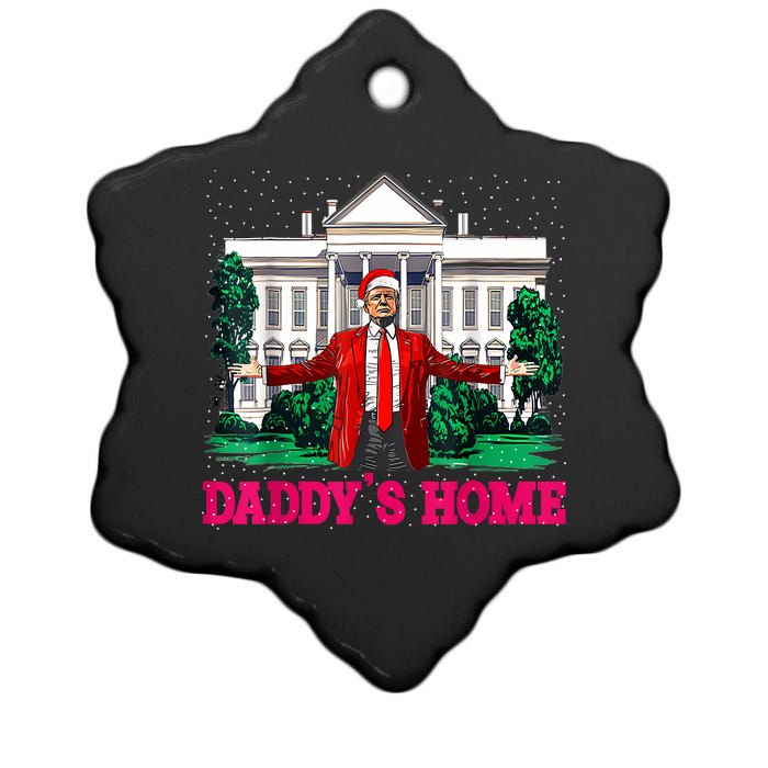 Trump 2024 Take America Back Daddys Home Christmas Ceramic Star Ornament