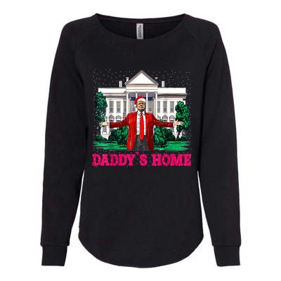 Trump 2024 Take America Back Daddys Home Christmas Womens California Wash Sweatshirt