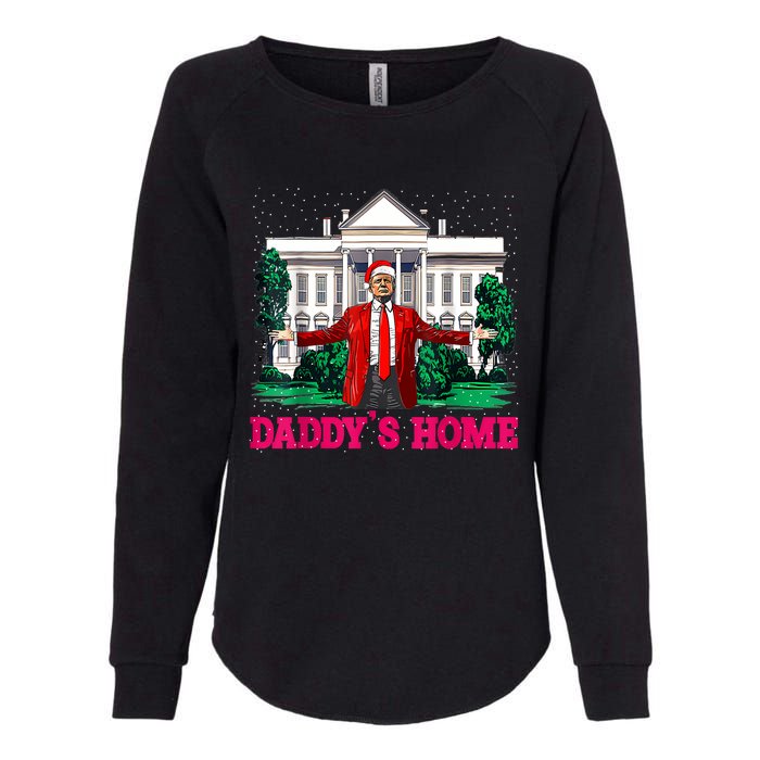 Trump 2024 Take America Back Daddys Home Christmas Womens California Wash Sweatshirt