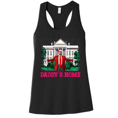 Trump 2024 Take America Back Daddys Home Christmas Women's Racerback Tank