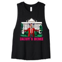 Trump 2024 Take America Back Daddys Home Christmas Women's Racerback Cropped Tank