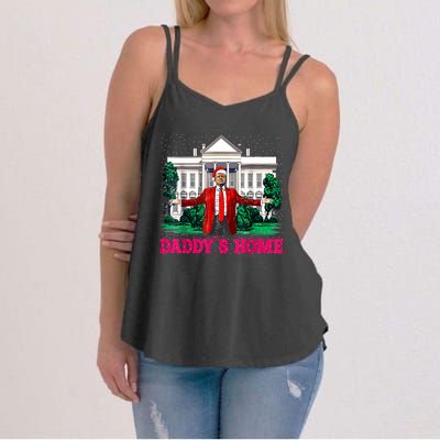 Trump 2024 Take America Back Daddys Home Christmas Women's Strappy Tank