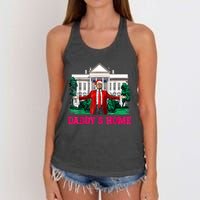 Trump 2024 Take America Back Daddys Home Christmas Women's Knotted Racerback Tank