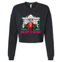 Trump 2024 Take America Back Daddys Home Christmas Cropped Pullover Crew