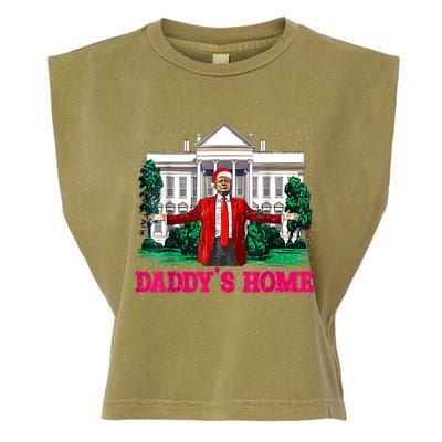 Trump 2024 Take America Back Daddys Home Christmas Garment-Dyed Women's Muscle Tee