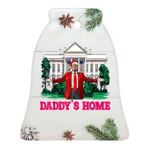 Trump 2024 Take America Back Daddys Home Christmas Ceramic Bell Ornament