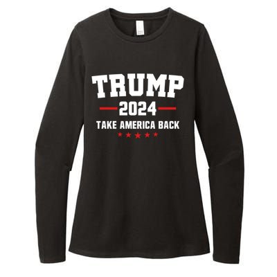 Trump 2024 Take America Back Election Politics The Return Great Gift Womens CVC Long Sleeve Shirt