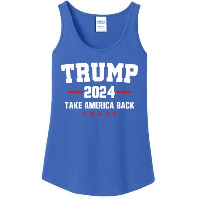 Trump 2024 Take America Back Election Politics The Return Great Gift Ladies Essential Tank