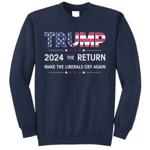 Trump 2024 The Return Make Liberals Cry Again Election Gift Sweatshirt