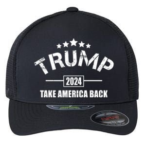 Trump 2024 Take America Back Election Flexfit Unipanel Trucker Cap