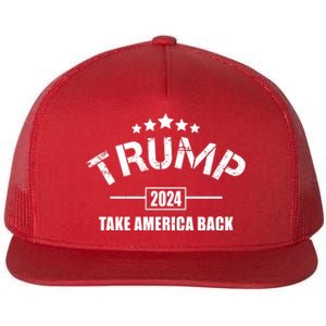 Trump 2024 Take America Back Election Flat Bill Trucker Hat