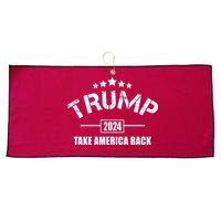 Trump 2024 Take America Back Election Large Microfiber Waffle Golf Towel