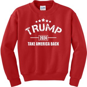 Trump 2024 Take America Back Election Kids Sweatshirt