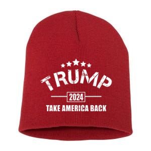 Trump 2024 Take America Back Election Short Acrylic Beanie