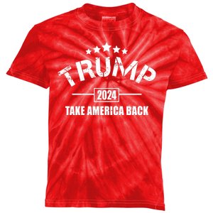 Trump 2024 Take America Back Election Kids Tie-Dye T-Shirt