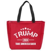 Trump 2024 Take America Back Election Zip Tote Bag