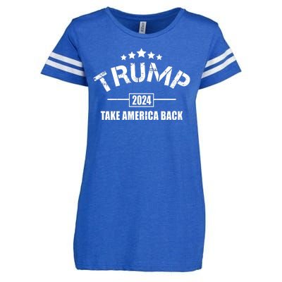 Trump 2024 Take America Back Election Enza Ladies Jersey Football T-Shirt