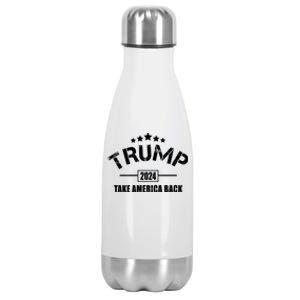 Trump 2024 Take America Back Election Stainless Steel Insulated Water Bottle