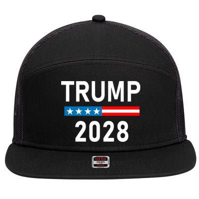 Trump 2028 7 Panel Mesh Trucker Snapback Hat