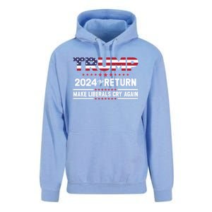 Trump 2024 The Return Make Liberals Cry Again Gift Unisex Surf Hoodie