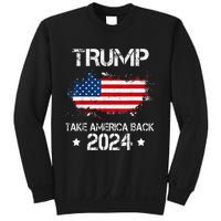 Trump 2024 Take America Back American Flag Election Sweatshirt