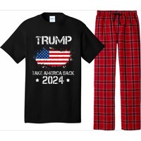 Trump 2024 Take America Back American Flag Election Pajama Set