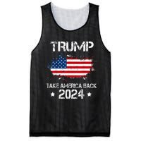 Trump 2024 Take America Back American Flag Election Mesh Reversible Basketball Jersey Tank