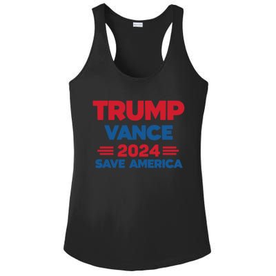 Trump 2024 Trump Vance 2024 Save America Cool Gift Ladies PosiCharge Competitor Racerback Tank