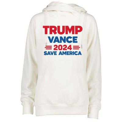 Trump 2024 Trump Vance 2024 Save America Cool Gift Womens Funnel Neck Pullover Hood