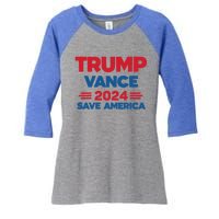 Trump 2024 Trump Vance 2024 Save America Cool Gift Women's Tri-Blend 3/4-Sleeve Raglan Shirt