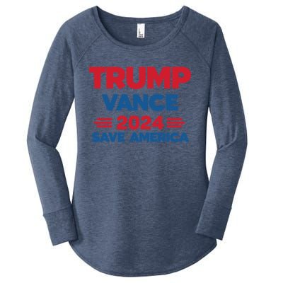 Trump 2024 Trump Vance 2024 Save America Cool Gift Women's Perfect Tri Tunic Long Sleeve Shirt