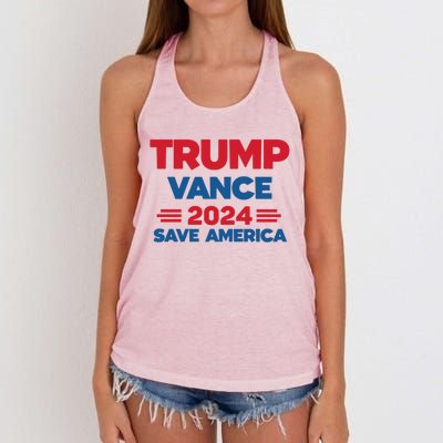 Trump 2024 Trump Vance 2024 Save America Cool Gift Women's Knotted Racerback Tank