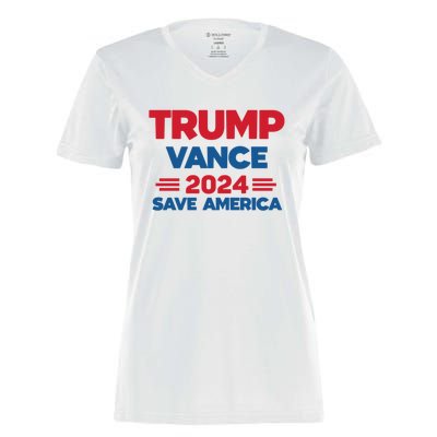 Trump 2024 Trump Vance 2024 Save America Cool Gift Women's Momentum V-Neck T-Shirt