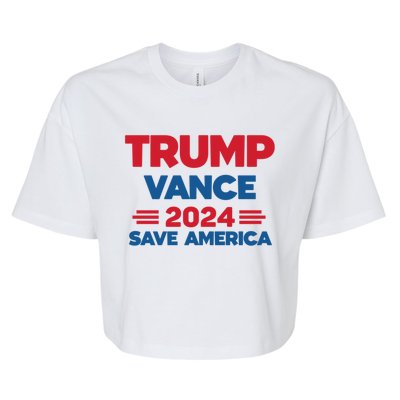 Trump 2024 Trump Vance 2024 Save America Cool Gift Bella+Canvas Jersey Crop Tee