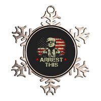 Trump 2024 Trump Arrest This Front On Back Metallic Star Ornament