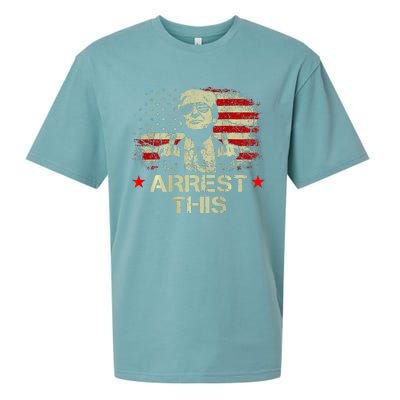 Trump 2024 Trump Arrest This Front On Back Sueded Cloud Jersey T-Shirt