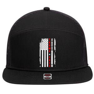 Trump 2024 Take America Back USA Flag 7 Panel Mesh Trucker Snapback Hat