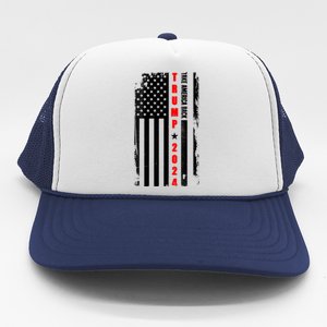 Trump 2024 Take America Back USA Flag Trucker Hat