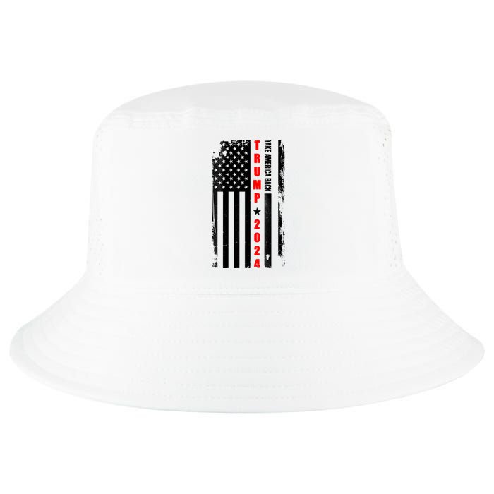 Trump 2024 Take America Back USA Flag Cool Comfort Performance Bucket Hat