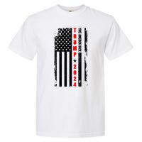 Trump 2024 Take America Back USA Flag Garment-Dyed Heavyweight T-Shirt