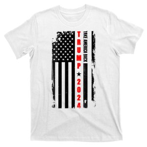 Trump 2024 Take America Back USA Flag T-Shirt