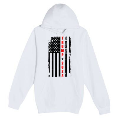 Trump 2024 Take America Back USA Flag Premium Pullover Hoodie