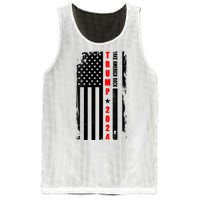 Trump 2024 Take America Back USA Flag Mesh Reversible Basketball Jersey Tank